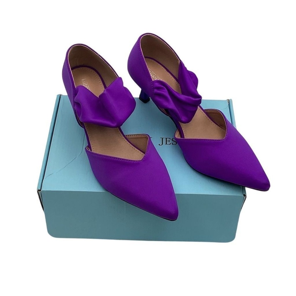 MAIERNISI JESSI Women's Purple Kitten Heels Pumps Sizer 46 Formal Shoes
